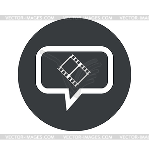 Round dialog movie icon - vector clipart