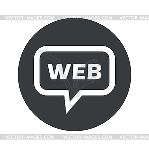 Round dialog WEB icon - vector image