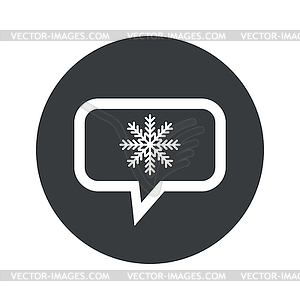 Round dialog snow icon - vector image