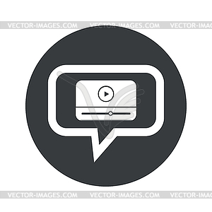 Round mediaplayer dialog icon - vector clipart