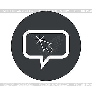 Round arrow cursor dialog icon - vector EPS clipart