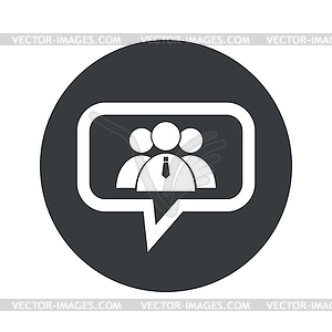 Round user group dialog icon - vector clipart