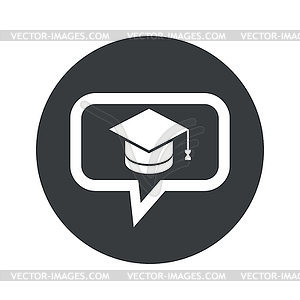 Round graduation dialog icon - vector image