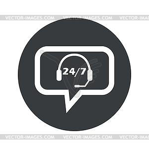 Round support dialog icon - vector clip art