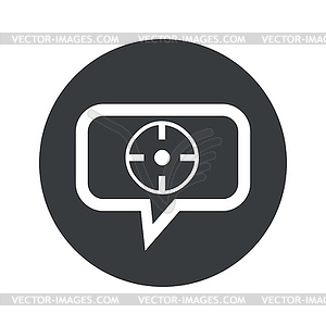 Round target dialog icon - vector image