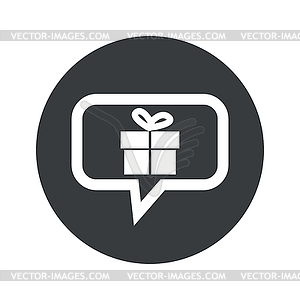 Round gift dialog icon - vector EPS clipart