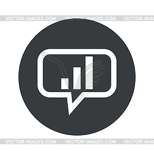 Round volume scale dialog icon - vector image