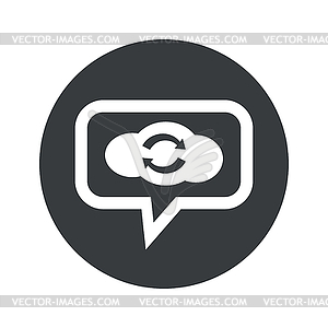 Round cloud exchange dialog icon - vector EPS clipart