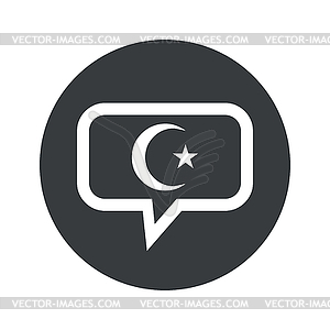 Round Turkey symbol dialog icon - vector clip art