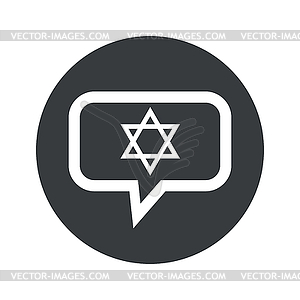 Round Star David dialog icon - vector image