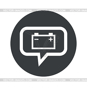 Round accumulator dialog icon - vector image