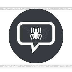 Round spider dialog icon - vector clip art
