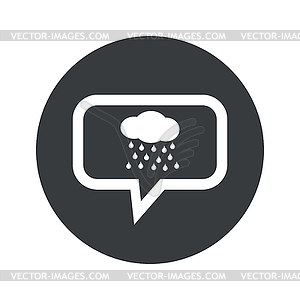 Round rain dialog icon - royalty-free vector clipart