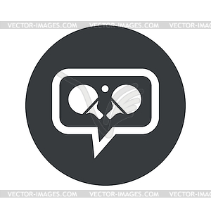 Round table tennis dialog icon - vector clipart