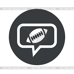 Round rugby dialog icon - vector clip art