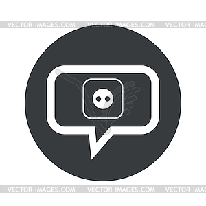 Round socket dialog icon - vector image