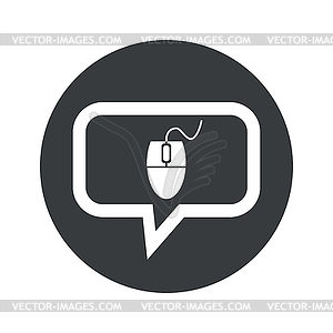 Round mouse controller dialog icon - vector clipart