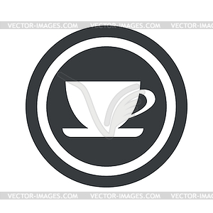 Round black cup sign - vector clipart