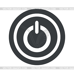 Round black power sign - royalty-free vector clipart