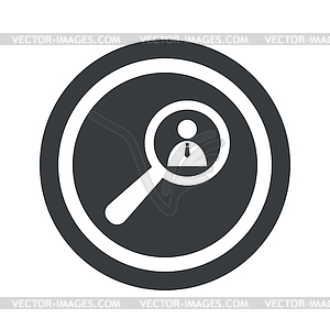 Круглый черный подробно пользователь Войти - изображение в векторном виде