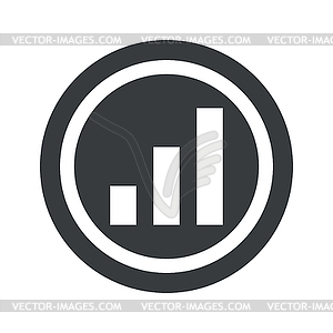Round black volume scale sign - vector image