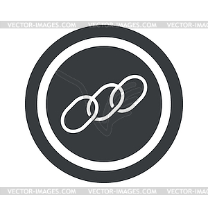 Round black chain sign - royalty-free vector image