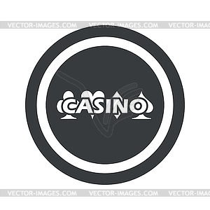 Круглый черный казино знак - векторное графическое изображение