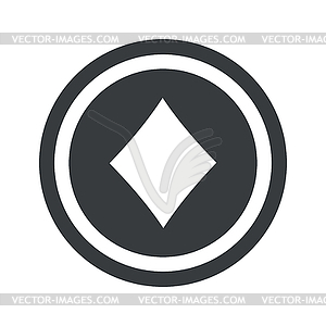 Круглый черными бриллиантами знак - векторное графическое изображение