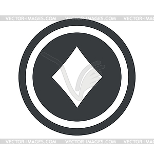 Round black diamonds sign - vector clipart