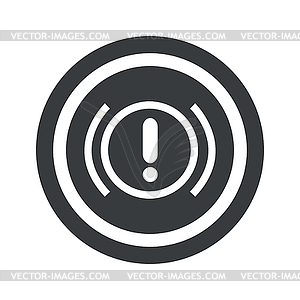 Round black alert sign - royalty-free vector image