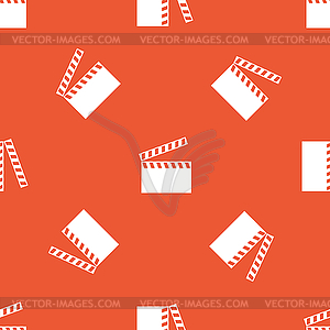 Orange clapperboard pattern - vector image