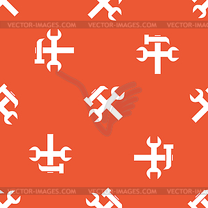 Orange repairs pattern - vector image