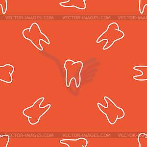 Orange tooth pattern - vector clip art