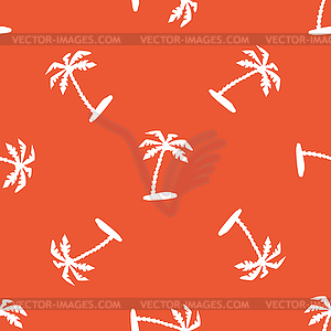 Orange vacation pattern - vector clipart