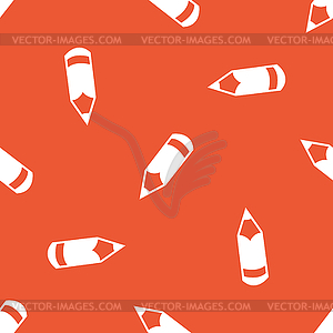 Orange pencil pattern - vector EPS clipart