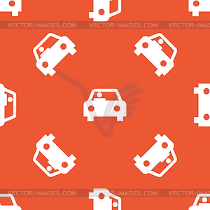 Orange car pattern - stock vector clipart