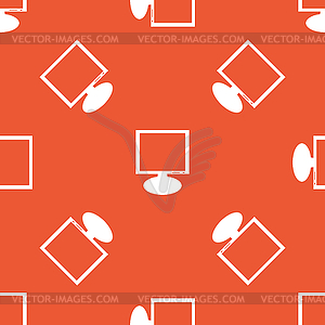 Orange monitor pattern - vector clipart