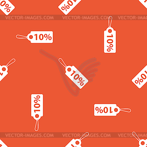 Orange discount pattern - vector image