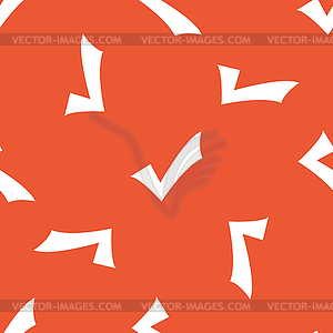 Orange tick mark pattern - vector image