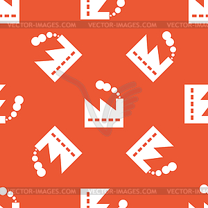 Orange factory pattern - vector clipart