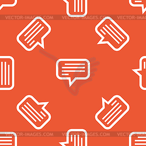 Orange text message pattern - vector clip art