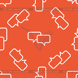 Orange chat pattern - vector image