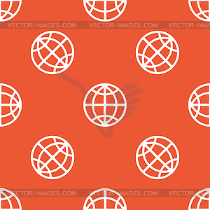 Orange globe pattern - vector clipart