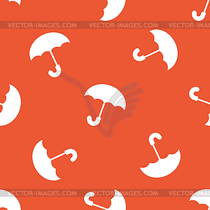 Orange umbrella pattern - vector image
