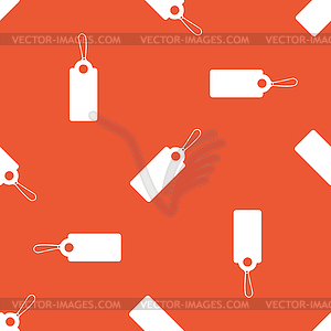 Orange string tag pattern - vector clip art