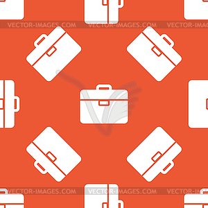 Orange briefcase pattern - vector image