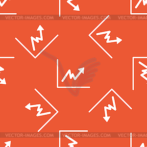 Orange rising graphic pattern - vector clipart