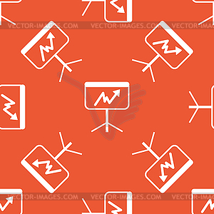 Orange graphic examination pattern - vector image