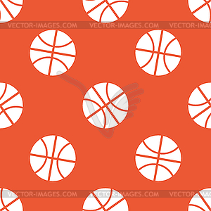 Orange basketball pattern - vector clipart