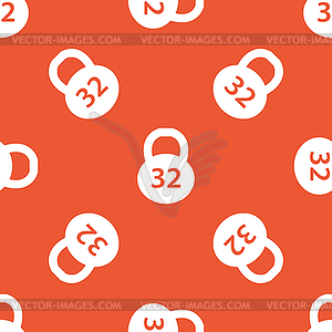 Orange dumbbell pattern - vector clip art